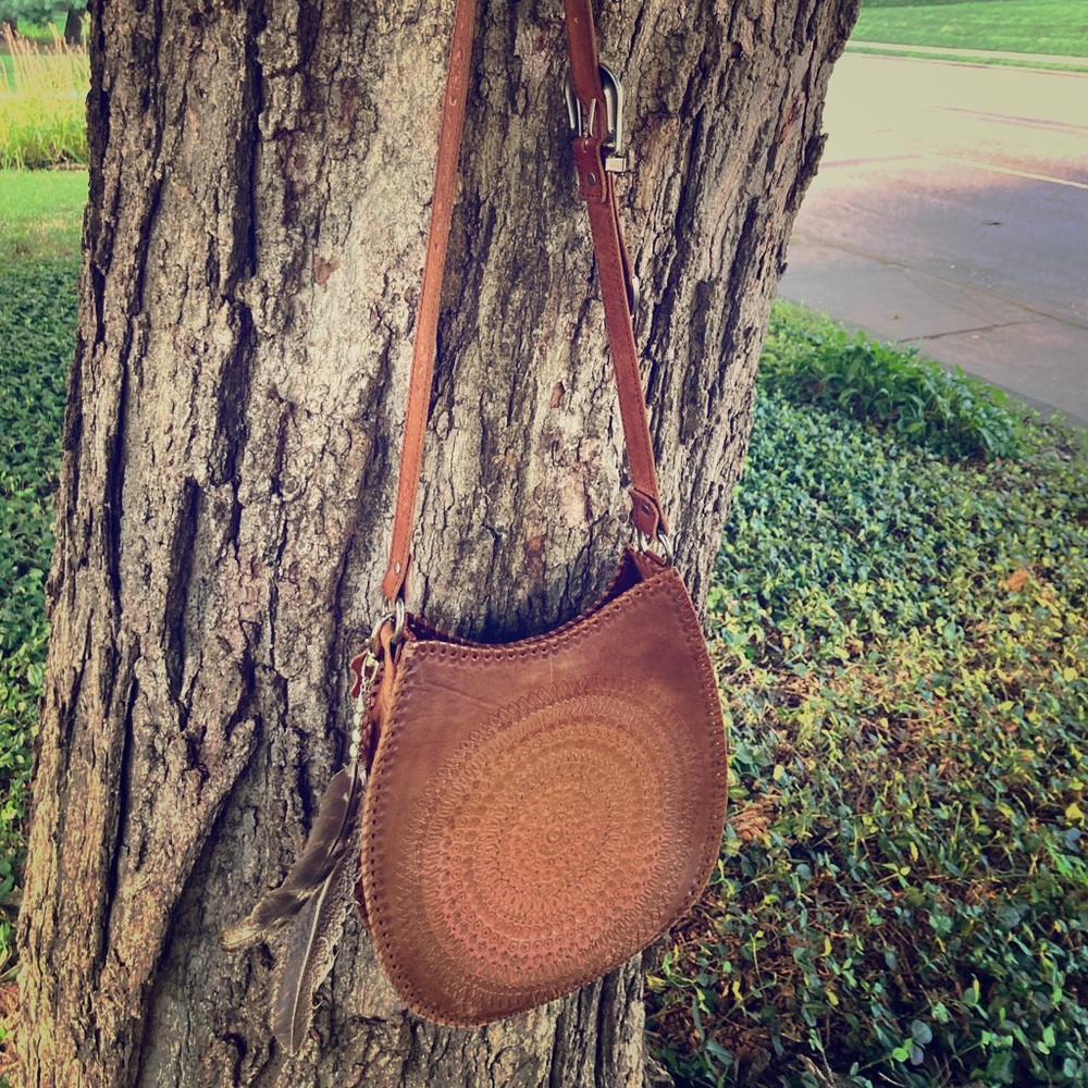 Spell Leather Mandala Saddle Bag
